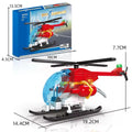 Elicopter de Pompieri/Militar pentru Copii 6+ Set 115 Piese Blocuri de Construcție