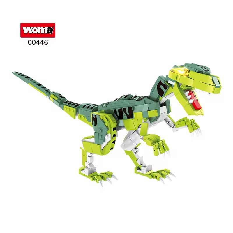Set 533 Piese Blocuri de Construcție – Velociraptor cu Articulații Mobile pentru Copii 6+