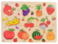 Puzzle din Lemn cu Fructe pentru Copii – 11 Piese Colorate, Joc Educativ 1+