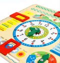 Ceas Calendar Educativ din Lemn – 7 în 1, Învățare Interactivă pentru Copii