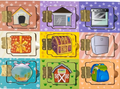 Puzzle din Lemn cu Uși & Obiecte – Joc Interactiv cu 9 Ferestre, Descoperă Surprizele! 1+