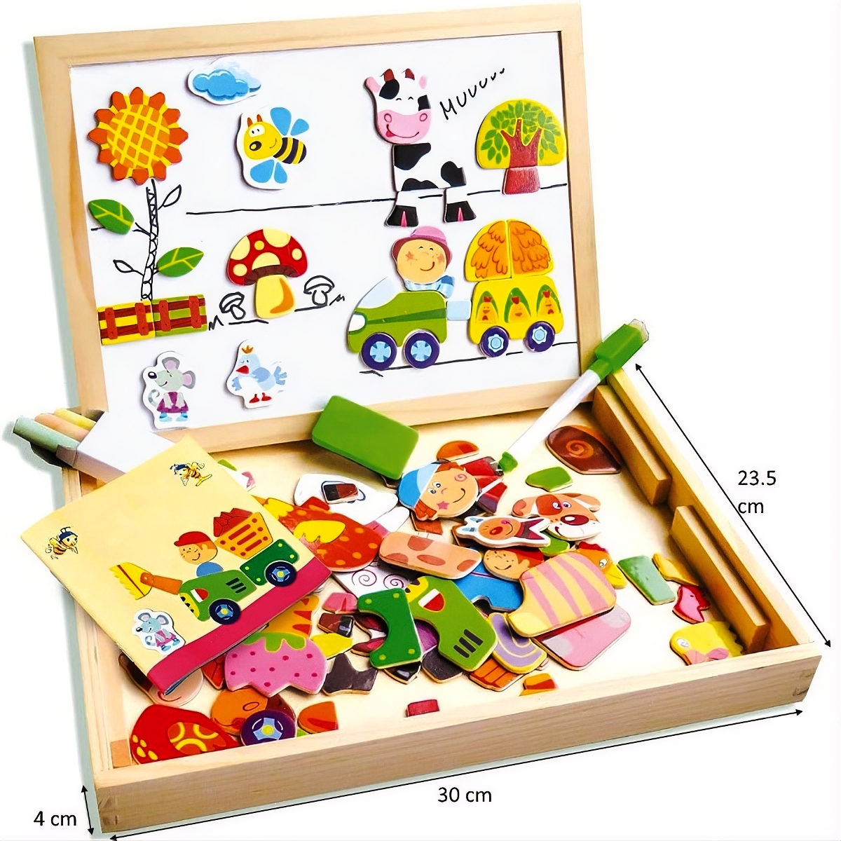 Tablita Magnetica Educativa cu Puzzle 3 in 1